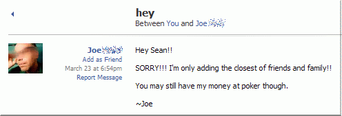 Facebook Rejection Rejected